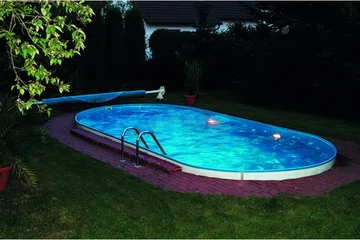 Planet Pool Stålväggspool Premium Oval 8,0x4,2x1,5m Inbyggd - Planet Pool - Trädgård & spabad - Utomhusbad - Pool - Pool ovan mark