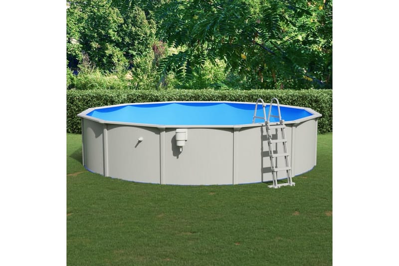 Pool med säkerhetsstege 550x120 cm - Pool ovan mark
