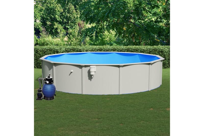 Pool med sandfilterpump 550x120 cm - Pool ovan mark