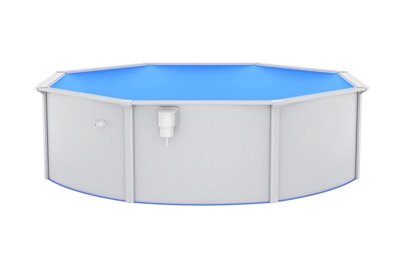 Pool med stålväggar 460x120 cm vit - Trädgård & spabad - Utomhusbad - Pool - Pool ovan mark