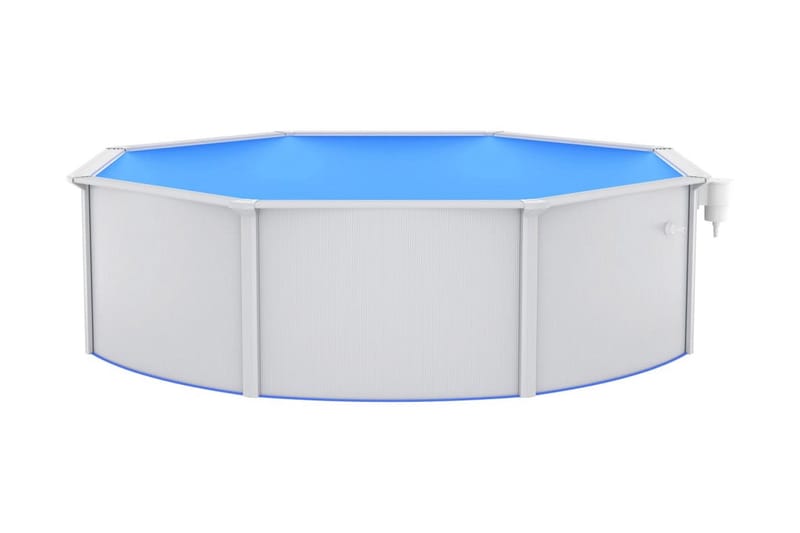 Pool med stålväggar 460x120 cm vit - Pool ovan mark