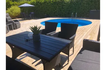 Pool ovan mark Planet Pool Planet Pool Stålväggspool Premium Rund 5,0x1,5m Inbyggd L:Pe Grå - Trädgård & spabad - Utomhusbad - Pool - Pool ovan mark