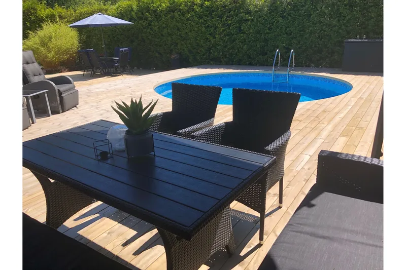 Pool ovan mark Planet Pool Planet Pool Stålväggspool Premium Rund 4,2x1,2m Inbyggd L:Ca Vit - Trädgård & spabad - Utomhusbad - Pool - Pool ovan mark