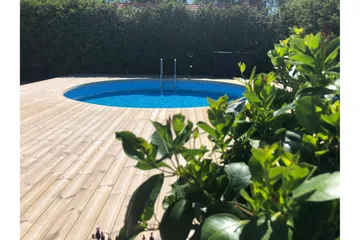 Pool ovan mark Planet Pool Planet Pool Stålväggspool Premium Rund 5,0x1,5m Inbyggd L:Pe Grå - Trädgård & spabad - Utomhusbad - Pool - Pool ovan mark