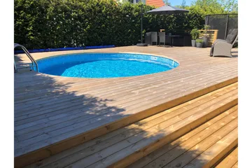 Pool ovan mark Planet Pool Planet Pool Stålväggspool Premium Rund 5,0x1,5m Inbyggd L:Pe Grå - Trädgård & spabad - Utomhusbad - Pool - Pool ovan mark