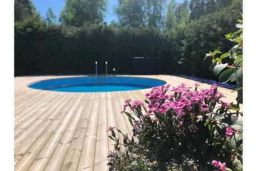 Pool ovan mark Planet Pool Planet Pool Stålväggspool Premium Rund 5,0x1,5m Inbyggd L:Pe Grå - Trädgård & spabad - Utomhusbad - Pool - Pool ovan mark
