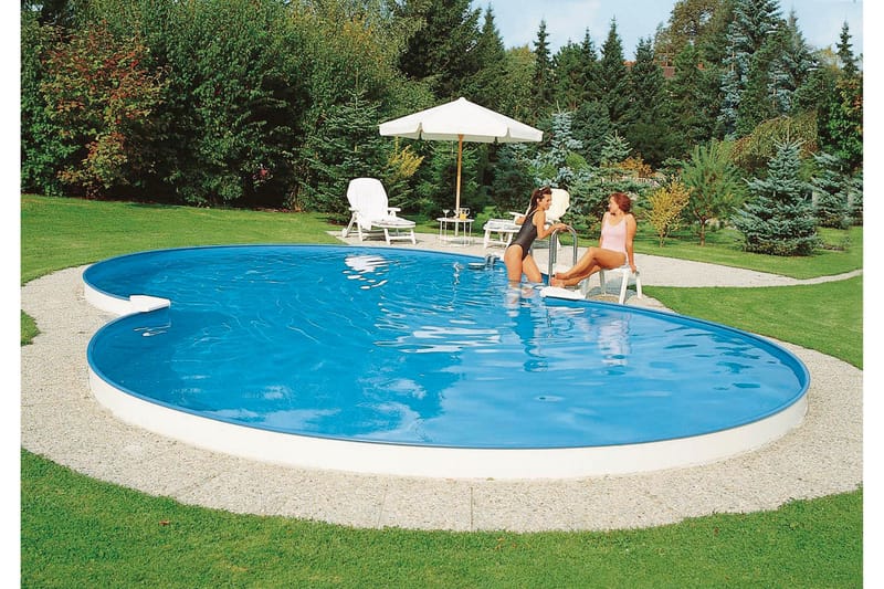 Pool ovan mark Planet Pool Planet Pool Stålväggspool Premium Åttaform 6,25x3,6x1,5m Inb Vit - Trädgård & spabad - Utomhusbad - Pool - Pool ovan mark
