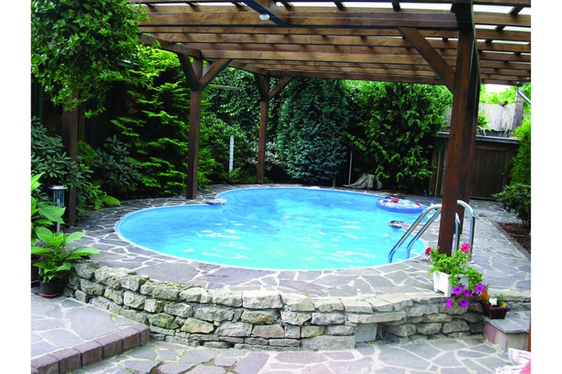 Pool ovan mark Planet Pool Planet Pool Stålväggspool Premium Åttaform 6,25x3,6x1,5m Inb Vit - Trädgård & spabad - Utomhusbad - Pool - Pool ovan mark