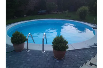 Pool ovan mark Planet Pool Planet Pool Stålväggspool Premium Rund 5,0x1,5m Inbyggd L:Pe Grå - Trädgård & spabad - Utomhusbad - Pool - Pool ovan mark
