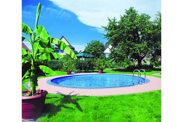 Pool ovan mark Planet Pool Planet Pool Stålväggspool Premium Rund 5,0x1,5m Inbyggd L:Pe Grå - Trädgård & spabad - Utomhusbad - Pool - Pool ovan mark