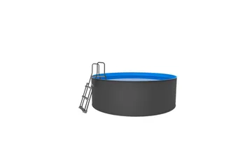Pool Stål Swim & Fun Santorini runt Ø350 x 90 cm - Ø350 x 90 cm - Trädgård & spabad - Utomhusbad - Pool - Pool ovan mark