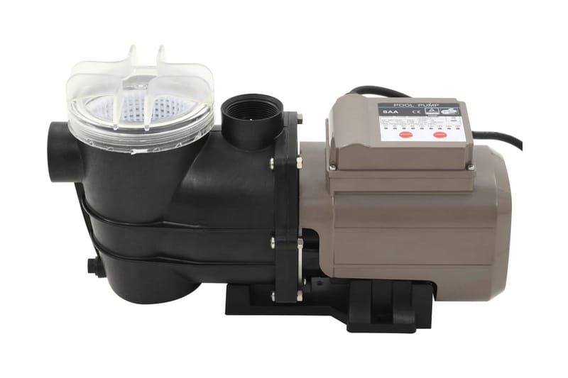 Poolpump med timer svart 0,25 HK 8000 L/tim - Svart - Cirkulationspump & poolpump