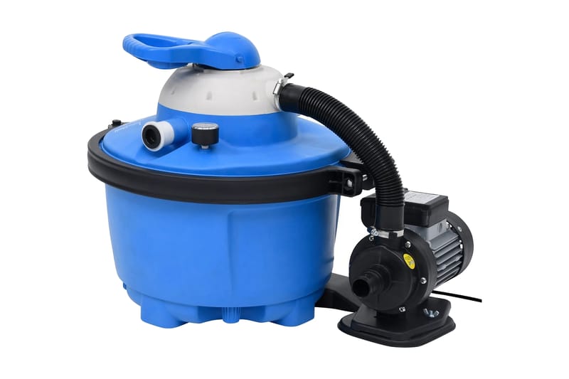 Sandfilterpump blå och svart 385x620x432 mm 200 W 25 L - Cirkulationspump & poolpump