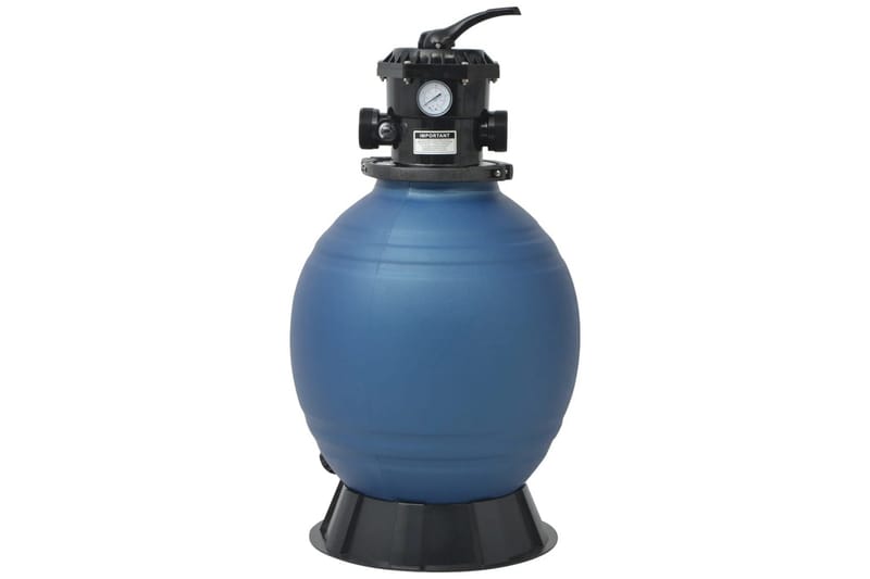 Sandfilter och 6-vägsventil blå 460 mm - Blå - Trädgård & spabad - Utomhusbad - Pool & sparengöring - Sandfilter