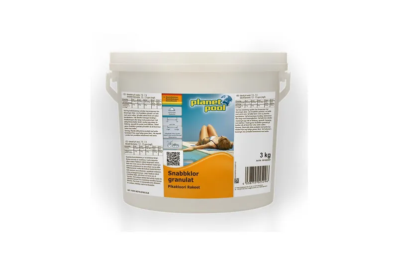 Vattenvård Planet Pool Snabbklor Granulat 3 kg, 3 kg