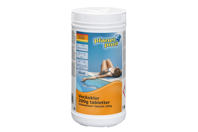 Vattenvård Planet Pool Veckoklor 1kg 200g Tabletter - Trädgård & spabad - Utomhusbad - Pool & sparengöring - Poolkemi & klortabletter