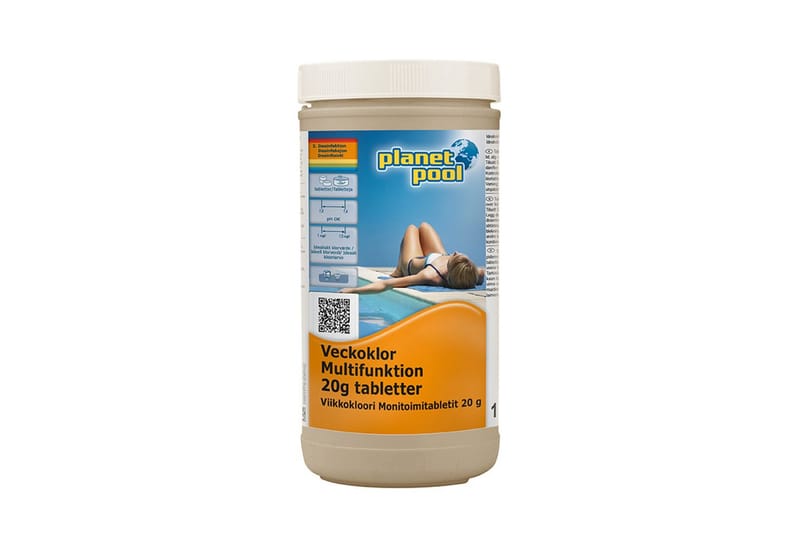 Vattenvård Planet Pool Veckoklor Multifunktion 20 g styck 1 kg - Trädgård & spabad - Utomhusbad - Pool & sparengöring - Poolkemi & klortabletter