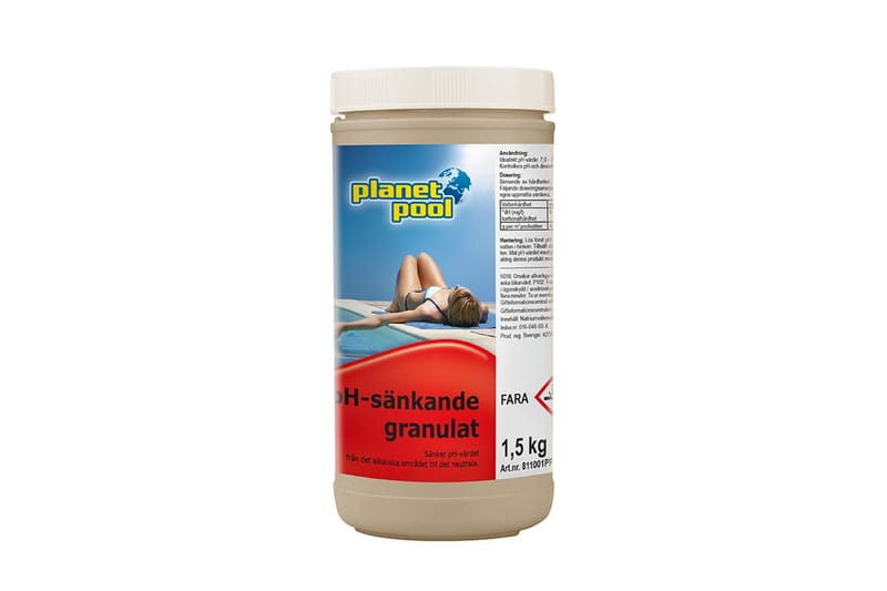 Vattenvård Planet Pool Sänker pH Granulat 1,5 kg - 1,5 kg - Trädgård & spabad - Utomhusbad - Pool & sparengöring - Poolkemi & klortabletter