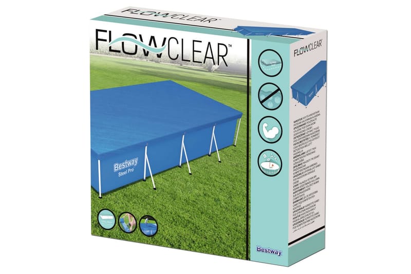 Bestway Poolöverdrag Flowclear 400x211 cm - Blå - Trädgård & spabad - Utomhusbad - Pool & spatillbehör - Övriga pooltillbehör
