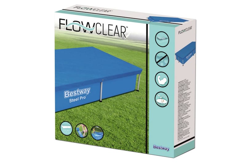 Bestway Poolöverdrag Flowclear 221x150 cm - Blå - Poolöverdrag & pooltäcke - Övriga pooltillbehör