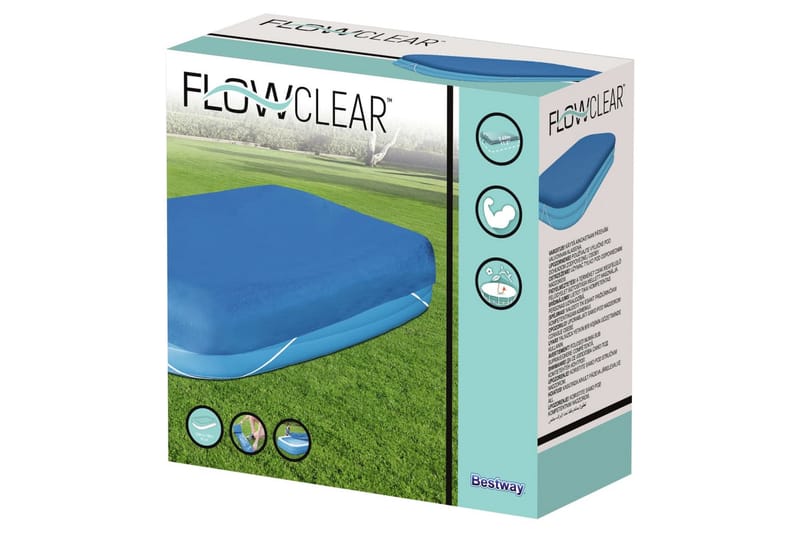 Bestway Poolöverdrag Flowclear 305x183x56 cm - Blå - Trädgård & spabad - Utomhusbad - Pool & spatillbehör - Övriga pooltillbehör