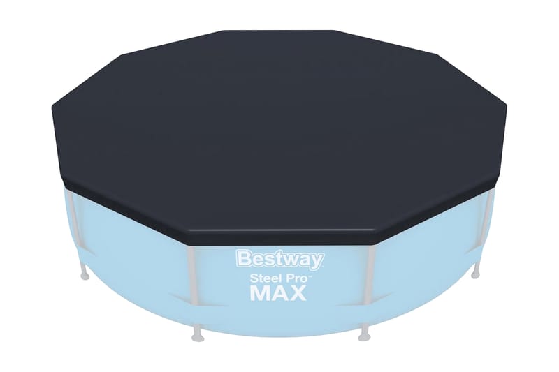 Bestway Poolöverdrag Flowclear 305 cm - Grå - Trädgård & spabad - Utomhusbad - Pool & spatillbehör - Övriga pooltillbehör