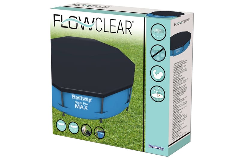 Bestway Poolöverdrag Flowclear 305 cm - Grå - Trädgård & spabad - Utomhusbad - Pool & spatillbehör - Övriga pooltillbehör