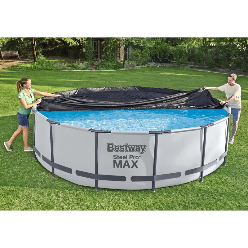 Poolöverdrag Flowclear™ 3,66 m Svart - Bestway - Trädgård & spabad - Utomhusbad - Pool & spatillbehör - Övriga pooltillbehör