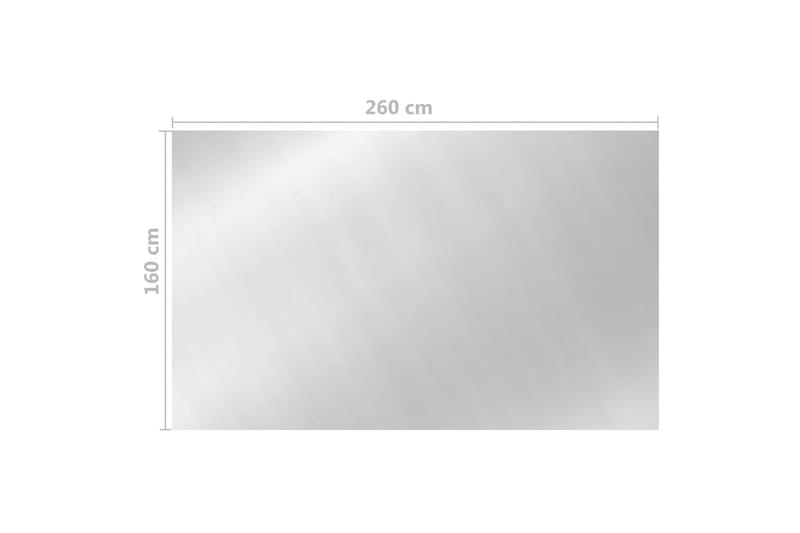 Poolskydd silver 260x160 cm PE - Silver - Trädgård & spabad - Utomhusbad - Pool & spatillbehör - Övriga pooltillbehör