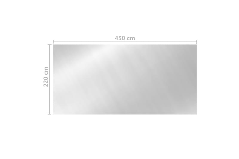 Poolskydd silver 450x220 cm PE - Silver - Trädgård & spabad - Utomhusbad - Pool & spatillbehör - Övriga pooltillbehör