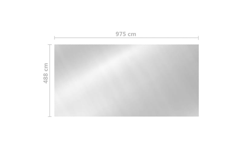 Poolskydd silver 975x488 cm PE - Silver - Trädgård & spabad - Utomhusbad - Pool & spatillbehör - Övriga pooltillbehör