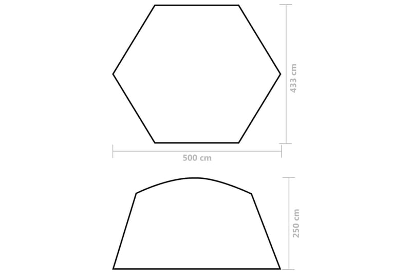 Pooltält tyg 500x433x250 cm kamouflage - Kamouflage - Pooltak - Övriga pooltillbehör