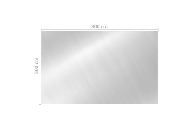 Rektangulärt poolskydd 800x500 cm PE silver - Silver - Trädgård & spabad - Utomhusbad - Pool & spatillbehör - Övriga pooltillbehör