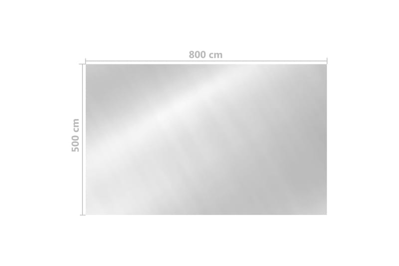 Rektangulärt poolskydd 800x500 cm PE silver - Silver - Övriga pooltillbehör - Poolöverdrag & pooltäcke