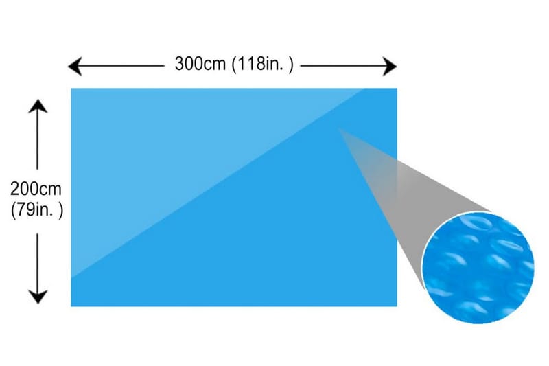 Rektangulärt poolskydd 300x200 cm PE blått - Blå - Trädgård & spabad - Utomhusbad - Pool & spatillbehör - Övriga pooltillbehör