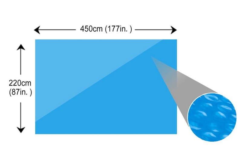 Rektangulärt poolskydd 450x220 cm PE blått - Blå - Övriga pooltillbehör - Poolöverdrag & pooltäcke
