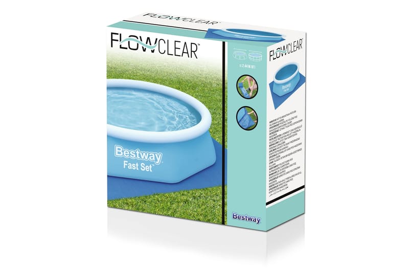 Flowclear markduk för 2,44m pool Blå - Bestway - Trädgård & spabad - Utomhusbad - Pool & spatillbehör - Poolduk & pool-liner