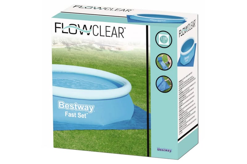 Bestway Markduk för pool Flowclear 335x335 cm - Blå - Trädgård & spabad - Utomhusbad - Pool & spatillbehör - Poolduk & pool-liner