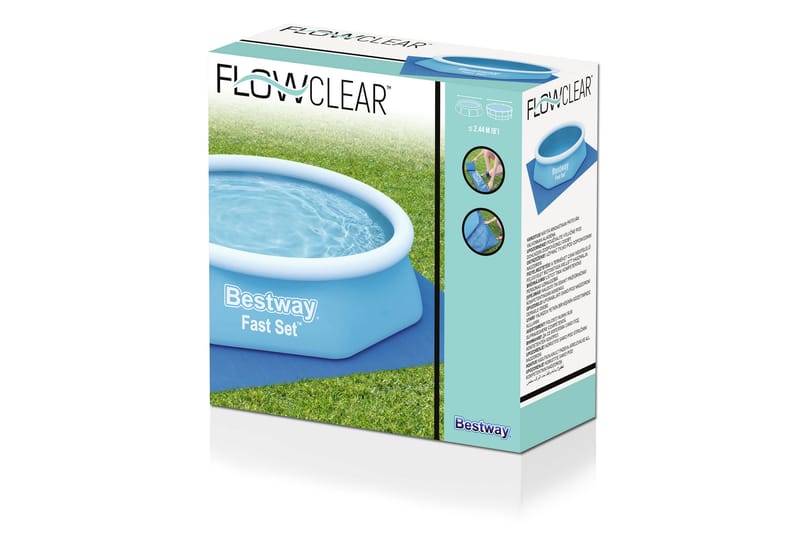 Flowclear markduk för 2,44m pool Blå - Bestway - Poolduk & pool-liner