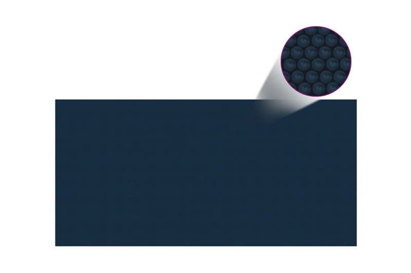 Värmeduk för pool PE 450x220 cm svart och blå - Svart - Poolduk & pool-liner
