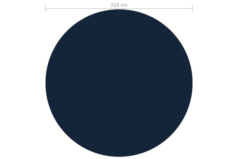 Värmeduk för pool PE 210 cm svart och blå - Svart - Trädgård & spabad - Utomhusbad - Pool & spatillbehör - Poolduk & pool-liner