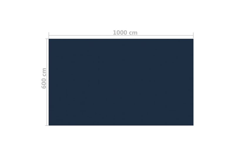 Värmeduk för pool PE 1000x600 cm svart och blå - Svart - Trädgård & spabad - Utomhusbad - Pool & spatillbehör - Poolduk & pool-liner