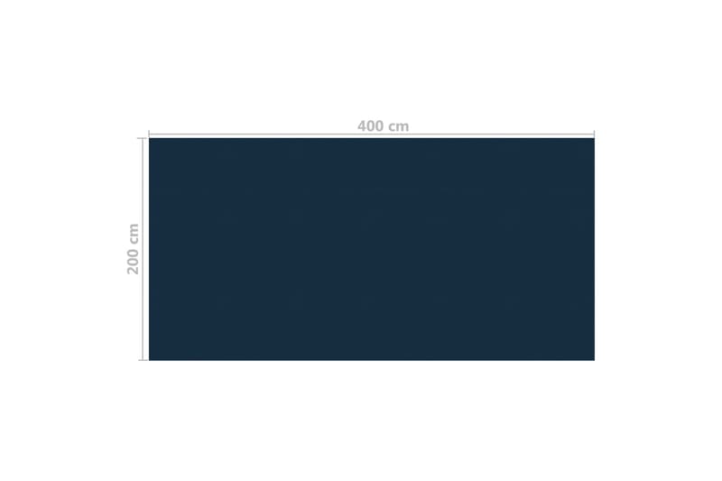 Värmeduk för pool PE 400x200 cm svart och blå - Svart - Trädgård & spabad - Utomhusbad - Pool & spatillbehör - Poolduk & pool-liner