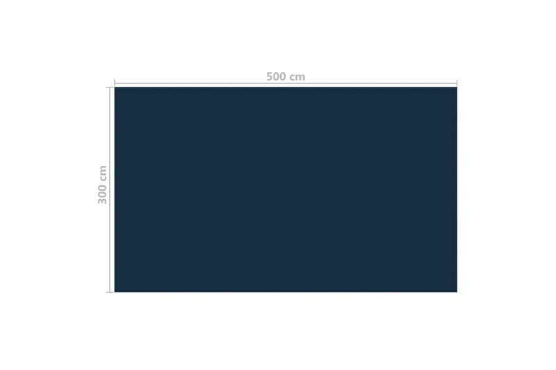 Värmeduk för pool PE 500x300 cm svart och blå - Svart - Trädgård & spabad - Utomhusbad - Pool & spatillbehör - Poolduk & pool-liner