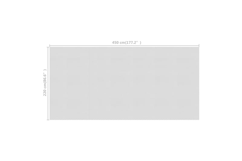 Värmeduk för pool PE 450x220 cm grå - Grå - Trädgård & spabad - Utomhusbad - Pool & spatillbehör - Poolduk & pool-liner