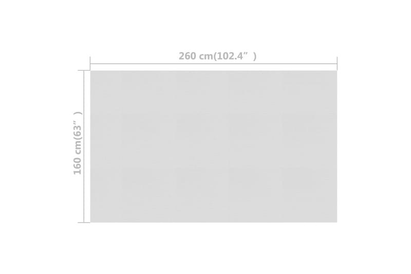 Värmeduk för pool PE 260x160 cm grå - Grå - Trädgård & spabad - Utomhusbad - Pool & spatillbehör - Poolduk & pool-liner