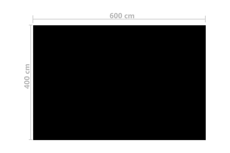Värmeduk pool PE rektangulär 6x4 m svart - Svart - Trädgård & spabad - Utomhusbad - Pool & spatillbehör - Poolduk & pool-liner