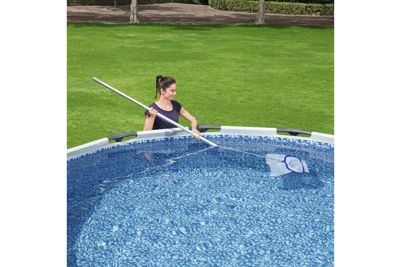 Flowclear AquaRake Deluxe Pool Leaf Skimmer Rund 3 cm Blå - Bestway - Poolhåv