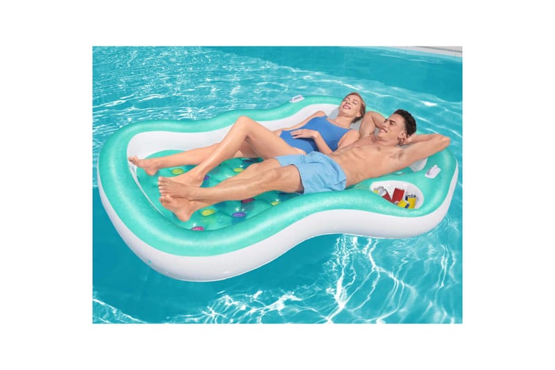 Bestway Badmadrass Double Designer Lounge 224x174 cm - Flerfärgad - Trädgård & spabad - Utomhusbad - Pool & spatillbehör - Poolleksaker