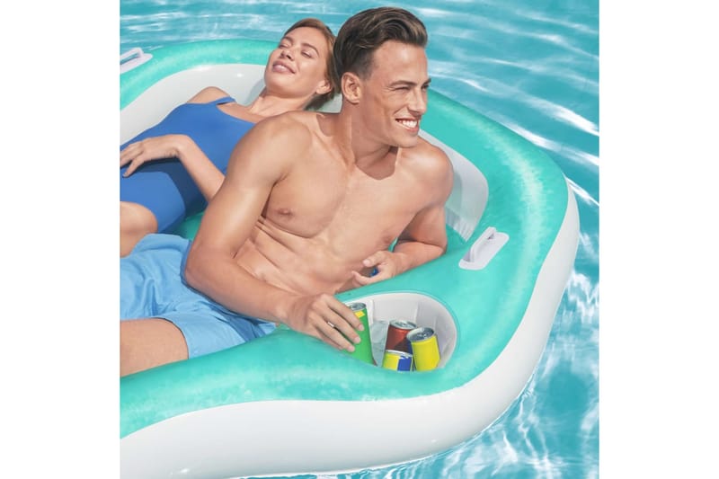 Bestway Badmadrass Double Designer Lounge 224x174 cm - Flerfärgad - Trädgård & spabad - Utomhusbad - Pool & spatillbehör - Poolleksaker